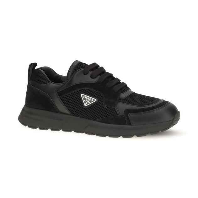 Black Fabric Athletic Sneakers