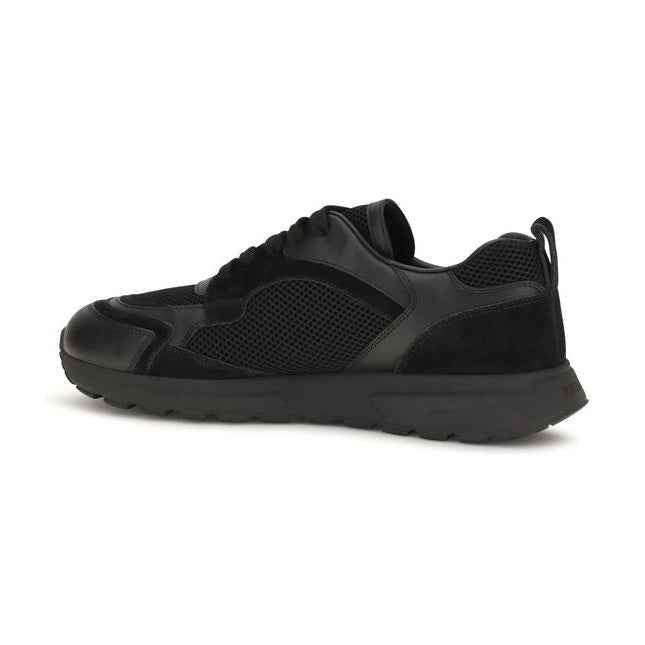 Black Fabric Athletic Sneakers
