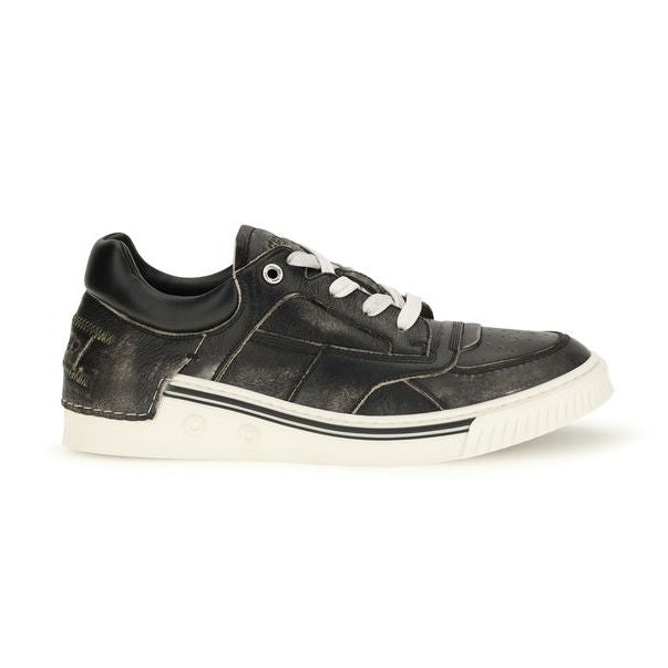 Black Calf Leather Bos Taurus Low Top Sneakers