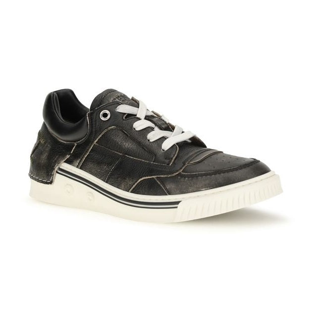 Black Calf Leather Bos Taurus Low Top Sneakers
