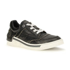 Black Calf Leather Bos Taurus Low Top Sneakers