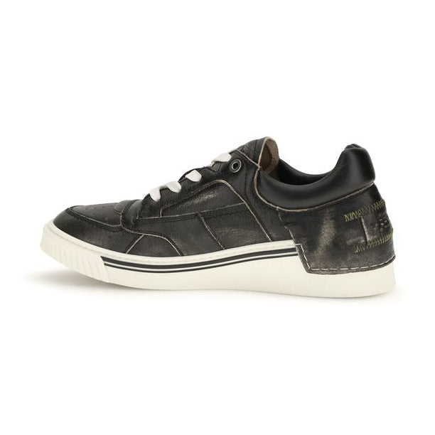 Black Calf Leather Bos Taurus Low Top Sneakers