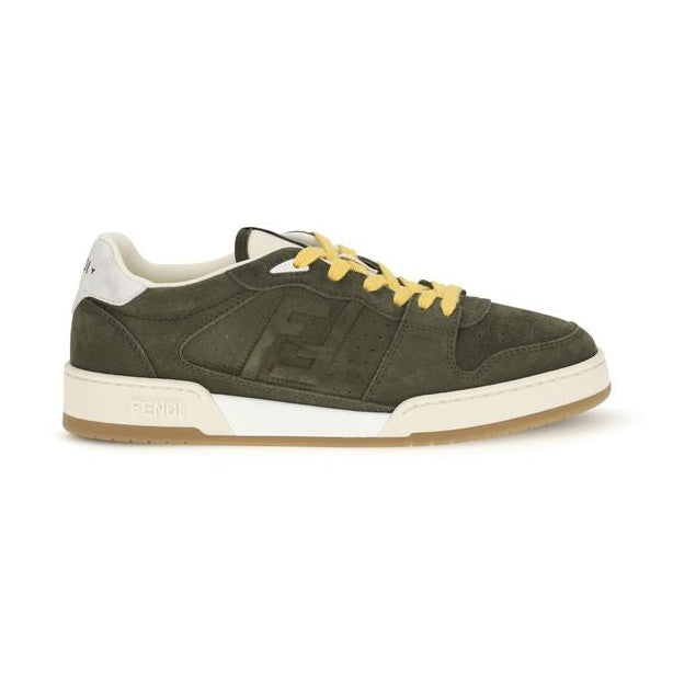 Bicolor Suede Leather Low Top Sneakers