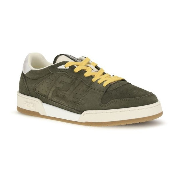 Bicolor Suede Leather Low Top Sneakers