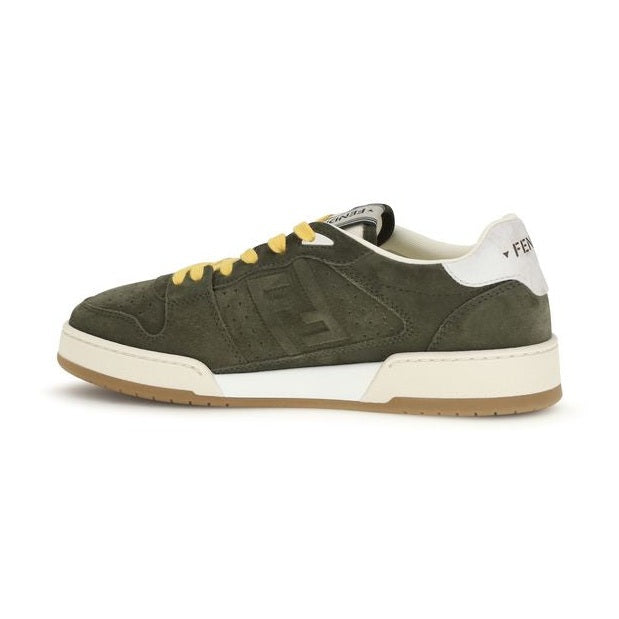 Bicolor Suede Leather Low Top Sneakers