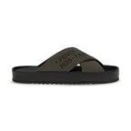 Bicolor Polyester Flat Sandals