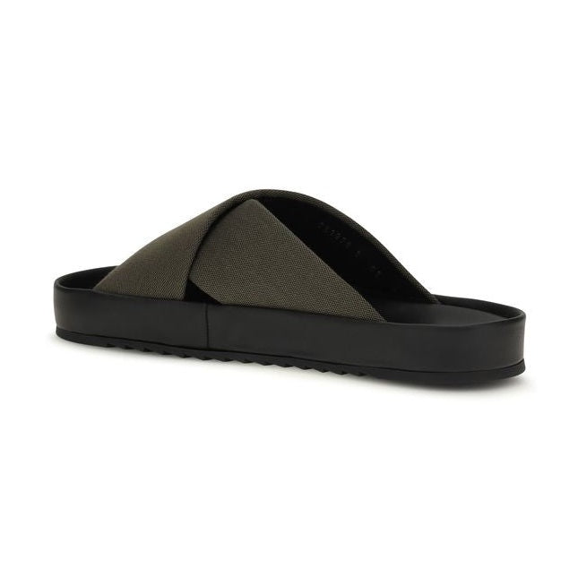 Bicolor Polyester Flat Sandals