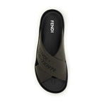 Bicolor Polyester Flat Sandals