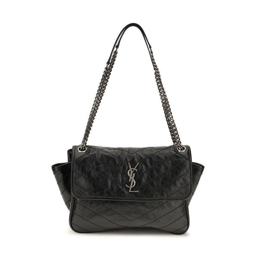 Black Calf Leather Bos Taurus Shoulder Bag