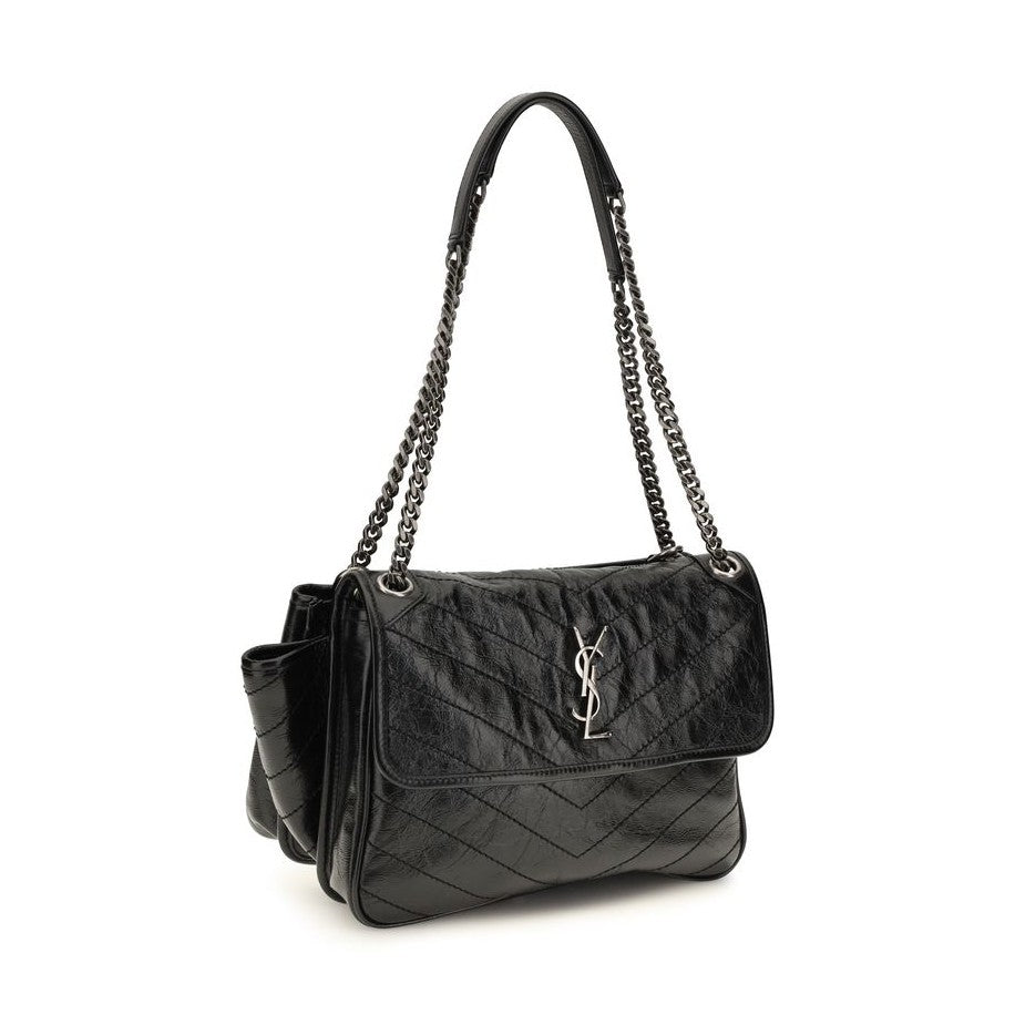 Black Calf Leather Bos Taurus Shoulder Bag