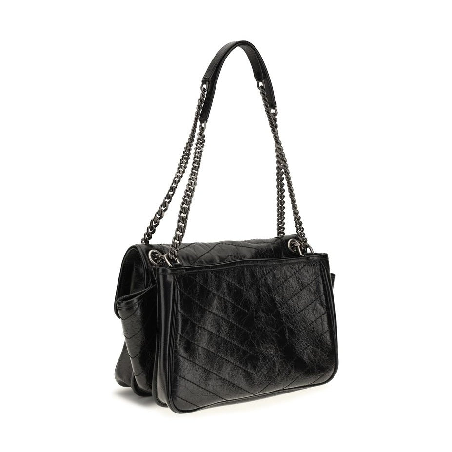 Black Calf Leather Bos Taurus Shoulder Bag