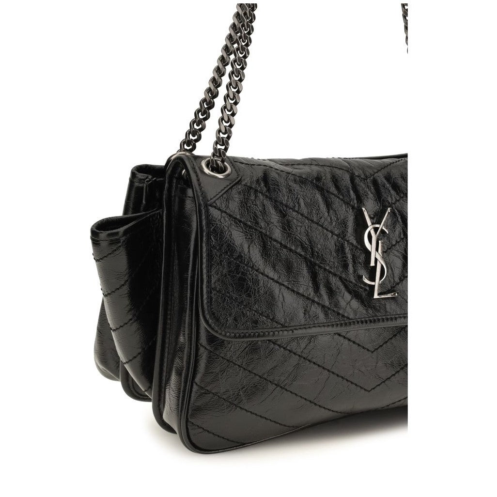 Black Calf Leather Bos Taurus Shoulder Bag