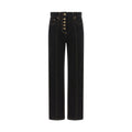 Black Cotton High-Waisted Jean