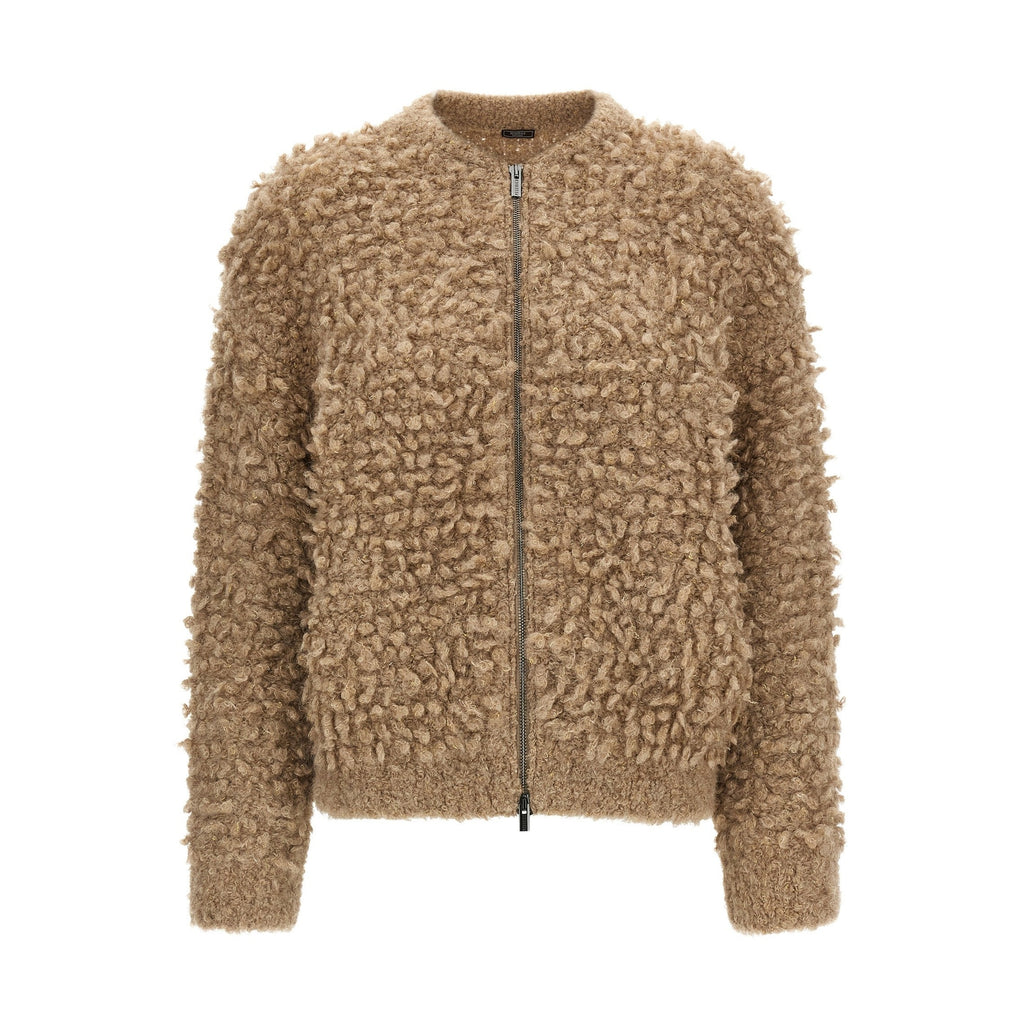 Beige Wool Bomber