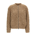 Beige Wool Bomber