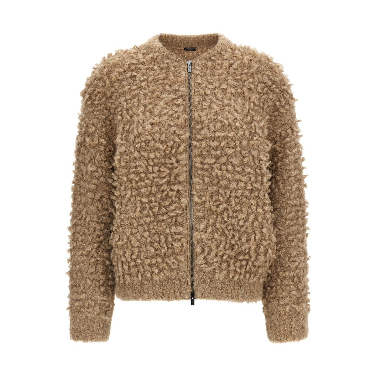 Beige Wool Bomber