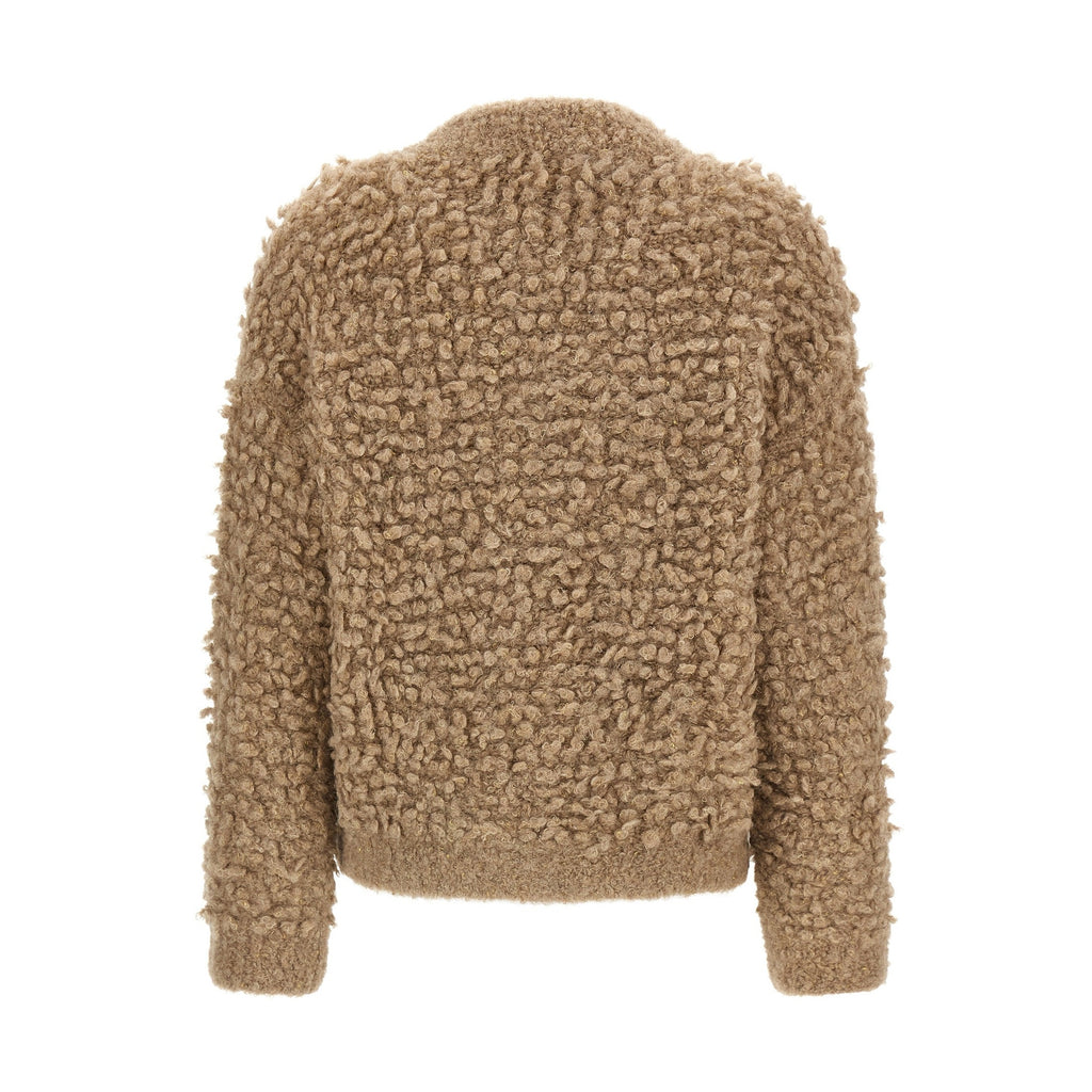 Beige Wool Bomber
