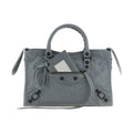 Gray Lamb Leather Handbag