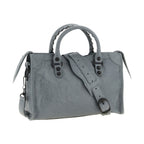 Gray Lamb Leather Handbag