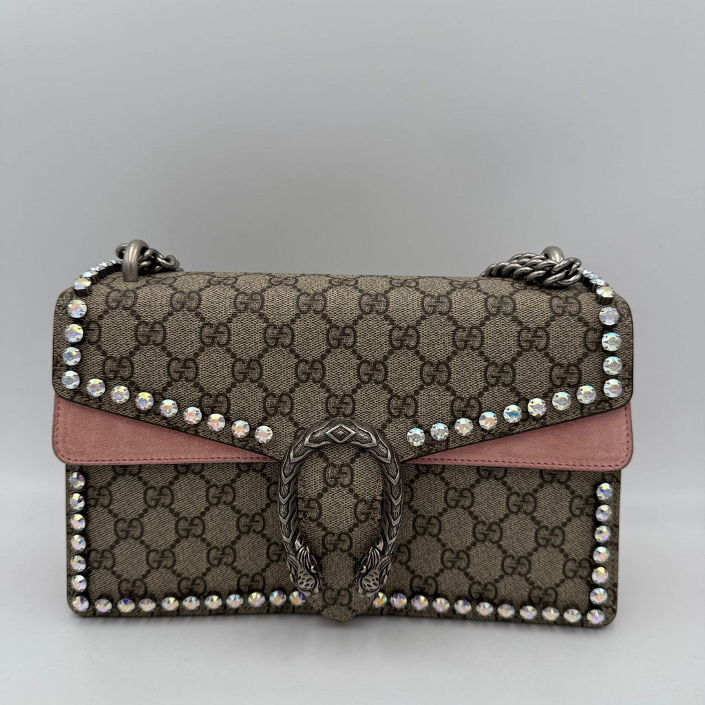 GUCCI DIONYSUS GG Supreme with Diamonds Handbag