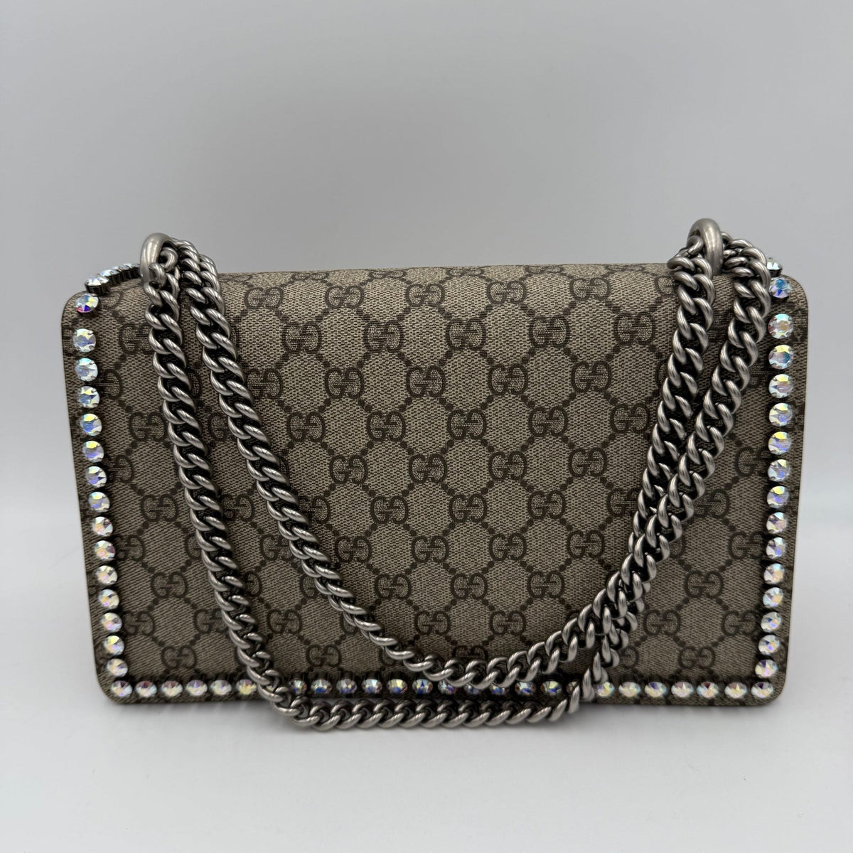 GUCCI DIONYSUS GG Supreme with Diamonds Handbag