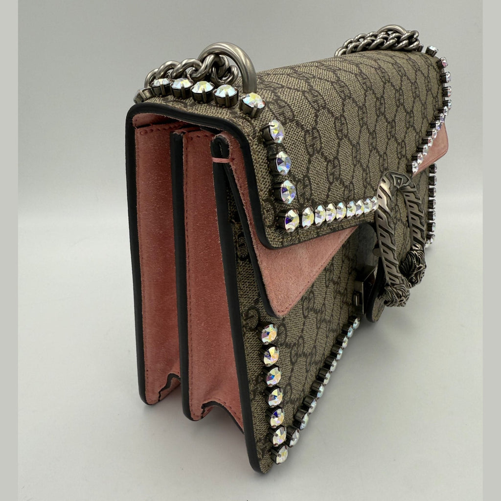 GUCCI DIONYSUS GG Supreme with Diamonds Handbag