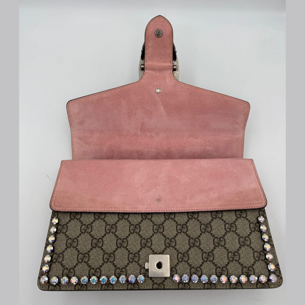 GUCCI DIONYSUS GG Supreme with Diamonds Handbag