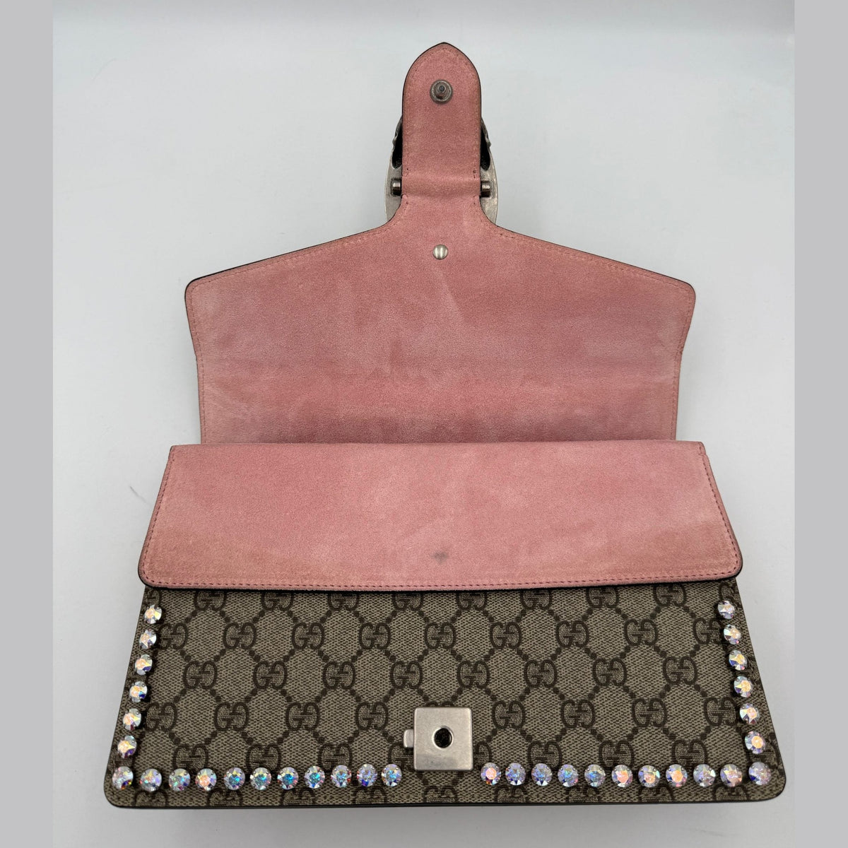 GUCCI DIONYSUS GG Supreme with Diamonds Handbag