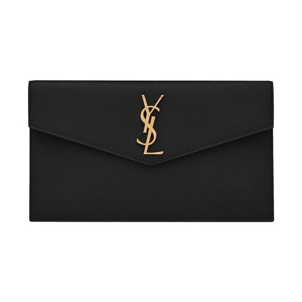 Black Leather Clutch Bag