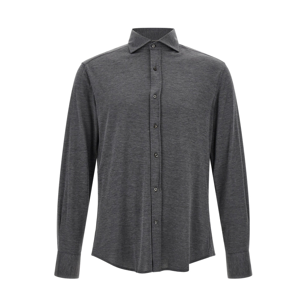 Gray Silk Blouse