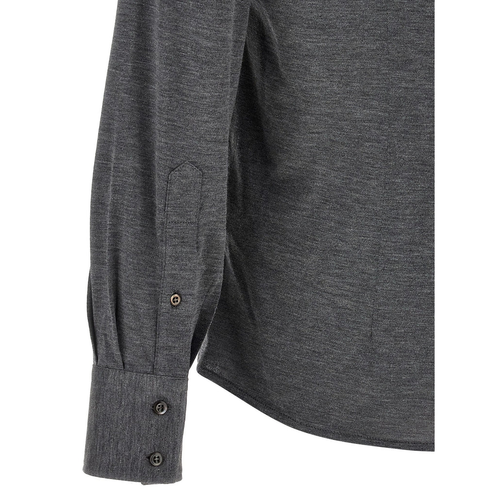 Gray Silk Blouse