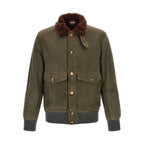 Bicolor Lamb Leather Leather Jacket