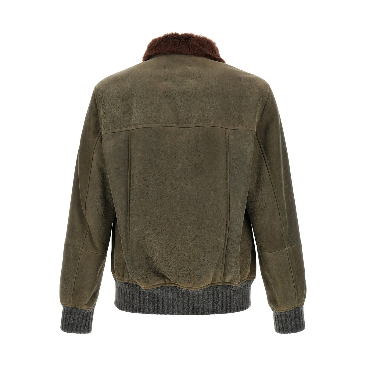 Bicolor Lamb Leather Leather Jacket