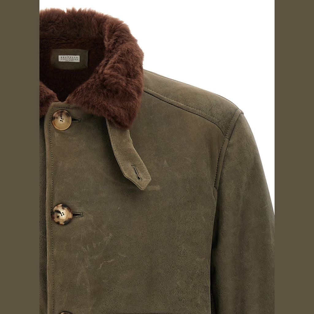 Bicolor Lamb Leather Leather Jacket