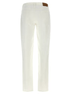 White Cotton Casual Pants