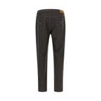 Gray Virgin Wool Casual Pants