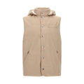 Beige Wool Sleeveless Jacket