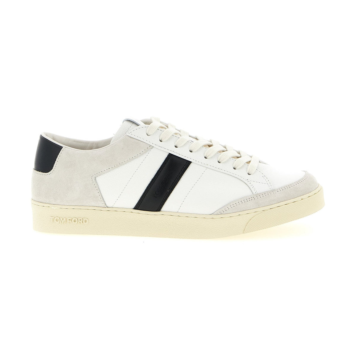 Bicolor Leather Low Top Sneakers
