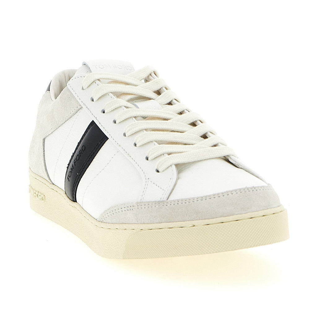 Bicolor Leather Low Top Sneakers