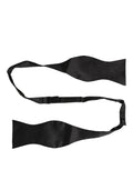 Men Black 100% Silk Adjustable Neck Papillon Bow Tie