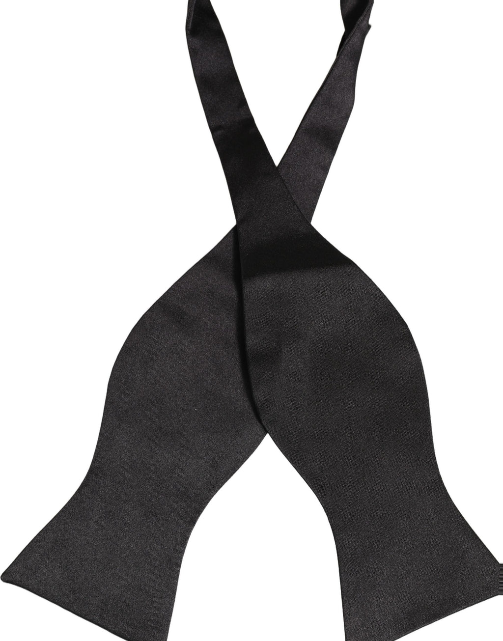 Men Black 100% Silk Adjustable Neck Papillon Bow Tie