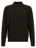 Brown Wool Polo Shirt