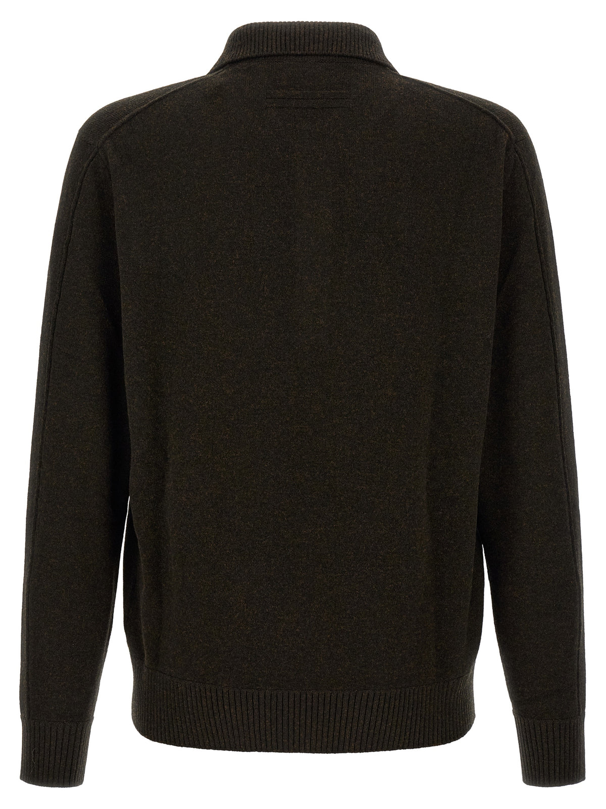 Brown Wool Polo Shirt