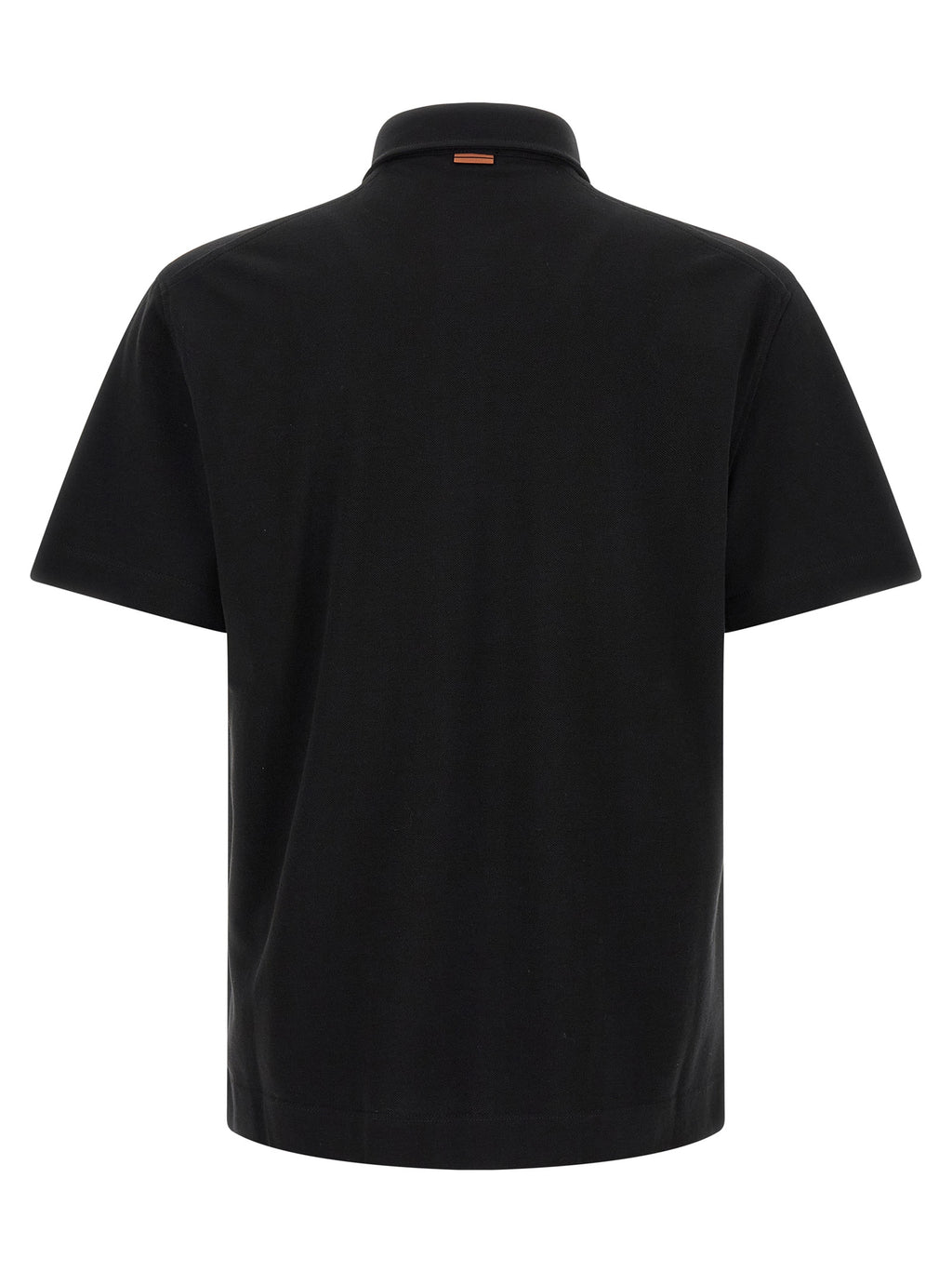 Black Cotton Polo Shirt