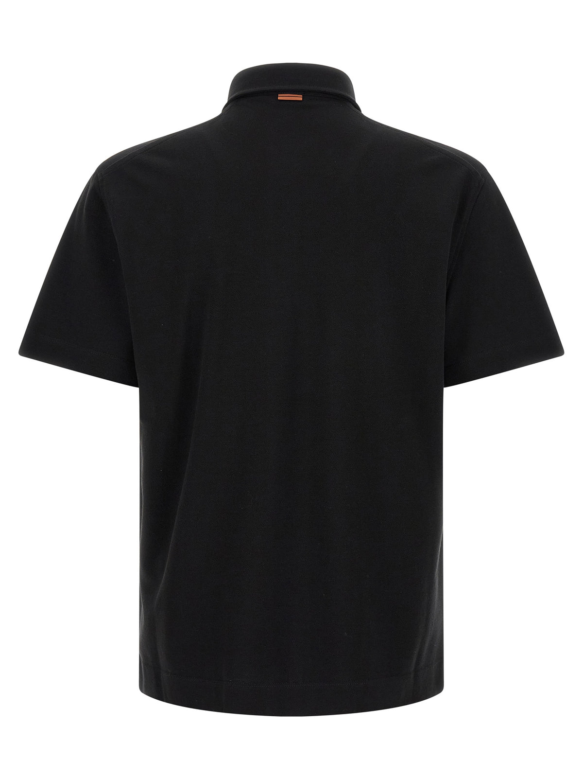 Black Cotton Polo Shirt