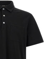 Black Cotton Polo Shirt