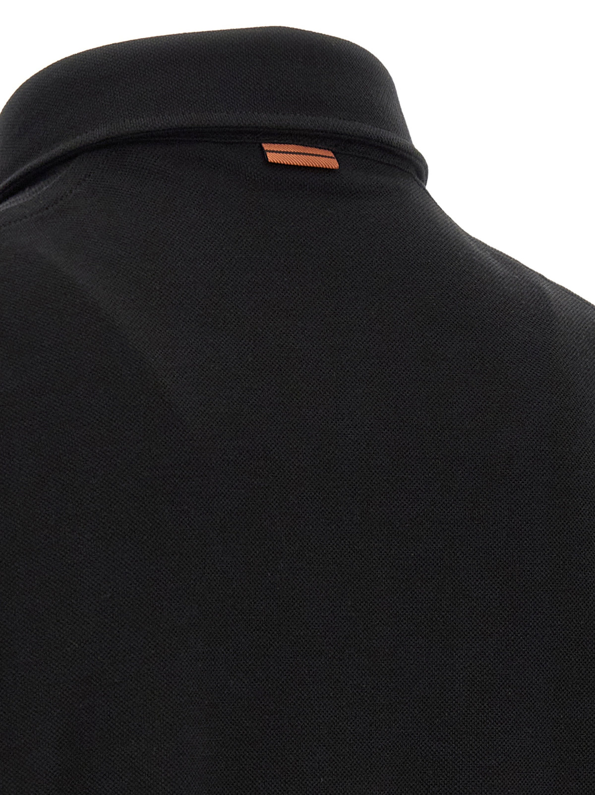 Black Cotton Polo Shirt