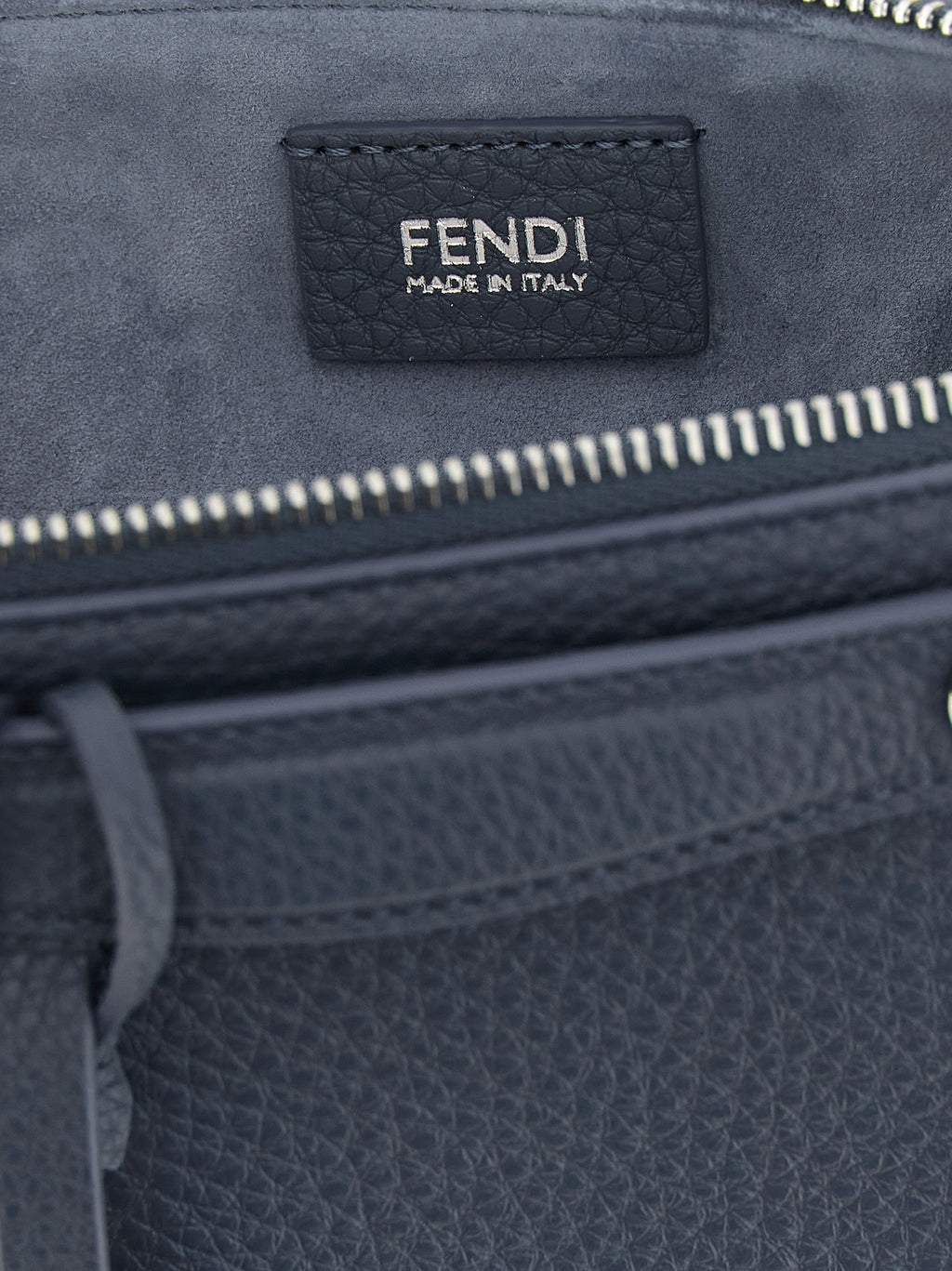 Blue Calfskin Clutch Bag