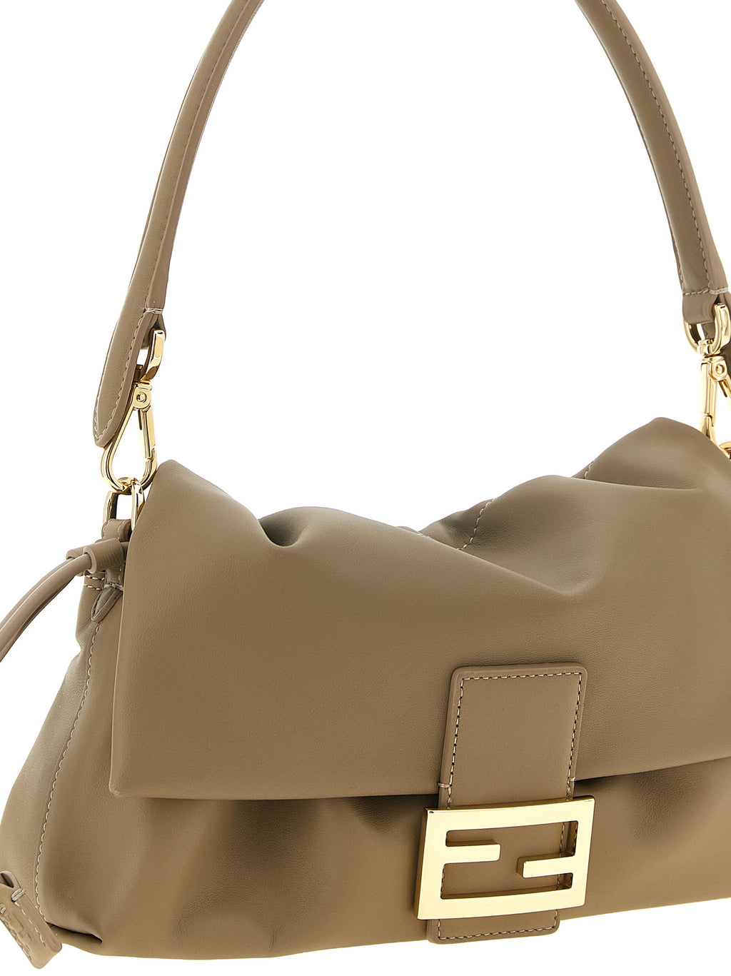 Beige Lamb Leather Handbag