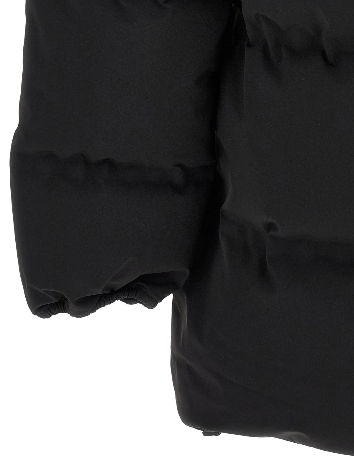 Black Polyamide Full-Length Jacket
